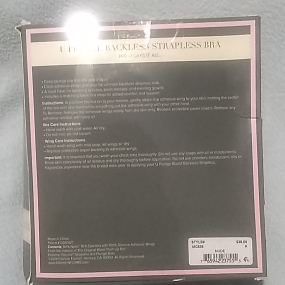 U PLUNGE bra A cup 32-38 fashion forms nude - Picture 6 of 7